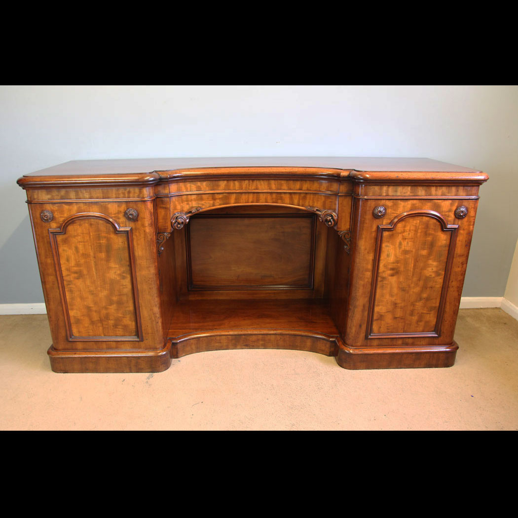 12213r01 Antique Victorian Mahogany Breakfront Chiffonier Sideboard Base, Antique Victorian Mahogany Breakfront Chiffonier Sideboard Base