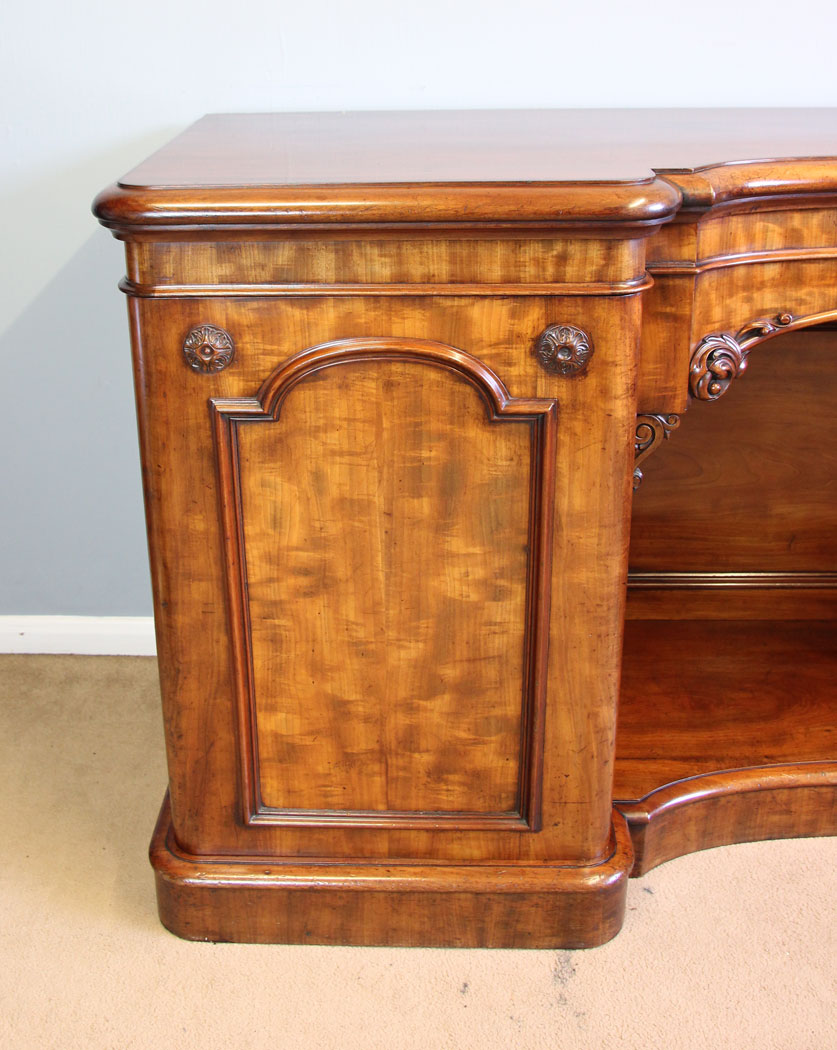 12213r4 Antique Victorian Mahogany Breakfront Chiffonier Sideboard Base,