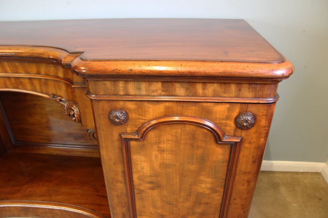 12213r7 Antique Victorian Mahogany Breakfront Chiffonier Sideboard Base,