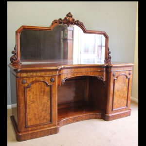 Antique Victorian Mirror Back Breakfront Chiffonier Sideboard