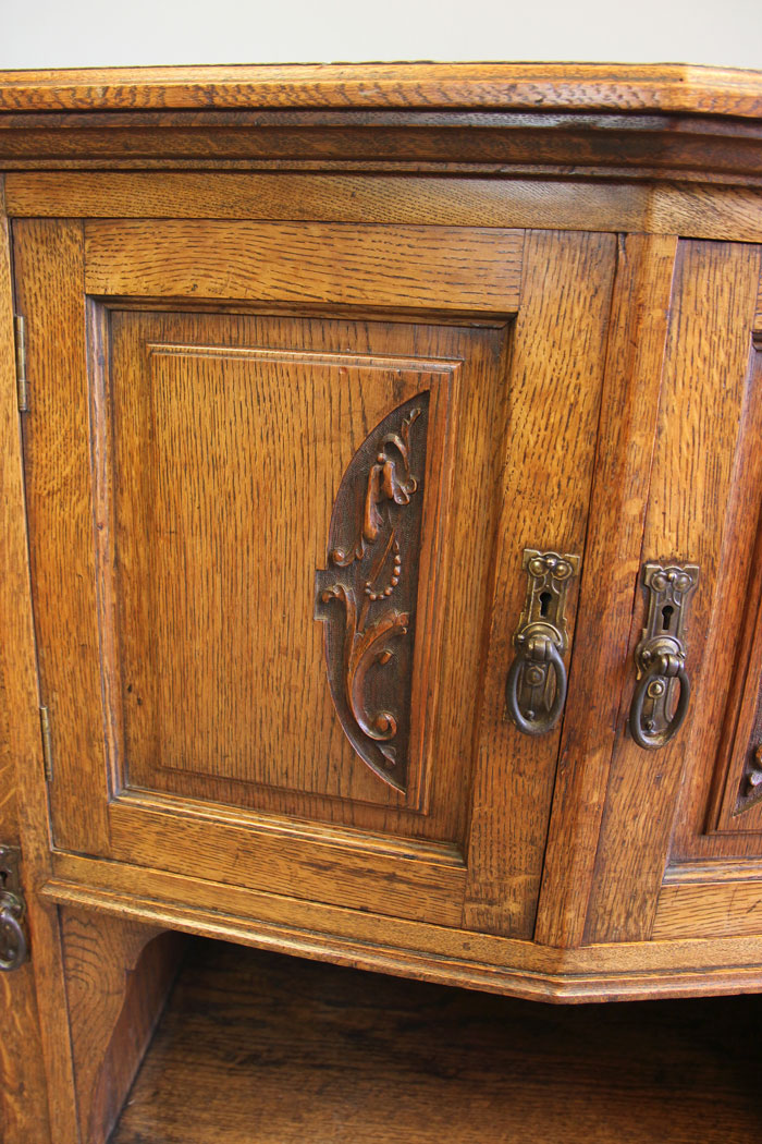 12217r6 Antique Oak Arts & Crafts Sideboard Dresser Base,