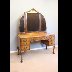Quality Burr Walnut Antique Dressing Table
