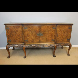 Quality Burr Walnut Antique Sideboard Server