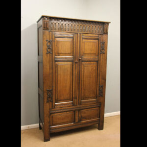 Antique Oak Cupboard Hall Robe