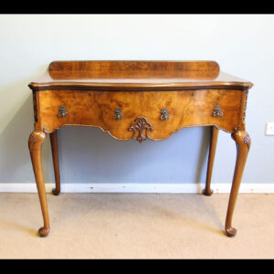 Antique Burr Walnut Console Side Table