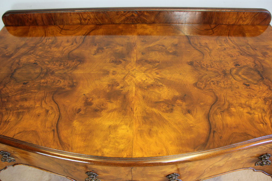 12240r5 Antique Burr Walnut Console Side Table,
