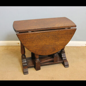 Antique Oak Drop Leaf Occasional Table
