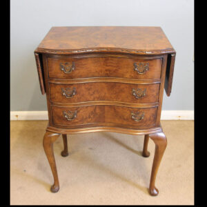 Burr Walnut Antique Bedside Lamp Side Table The Antique Shop Lincolnshire,