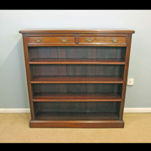 Antique Maple & Co Mahogany Open Bookcase