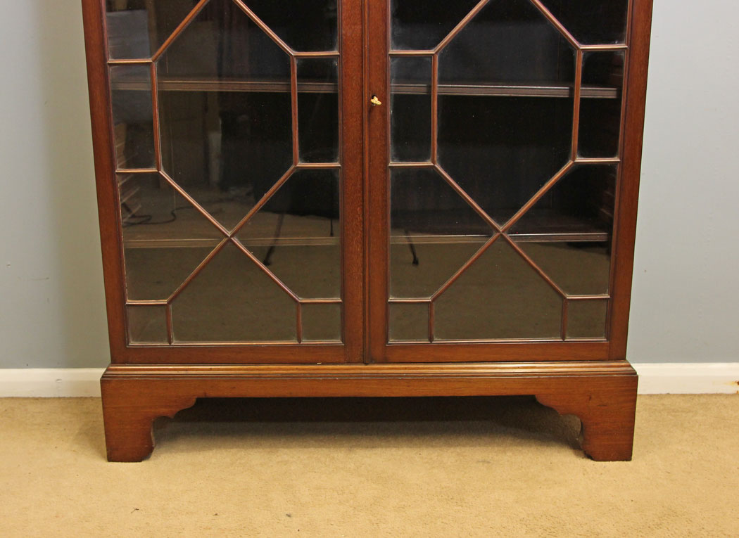 12302r6 Edwardian Mahogany Glazed Library Bookcase,