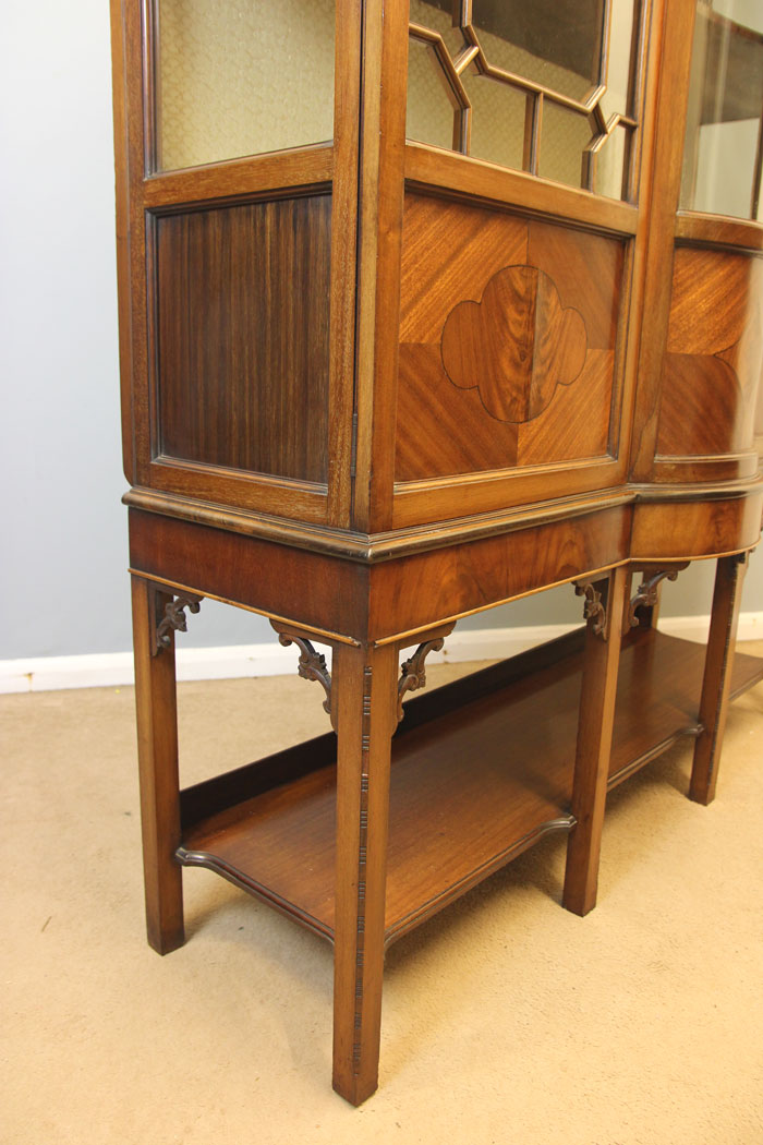 12242r15 Antique Mahogany Edwardian China Display Cabinet,