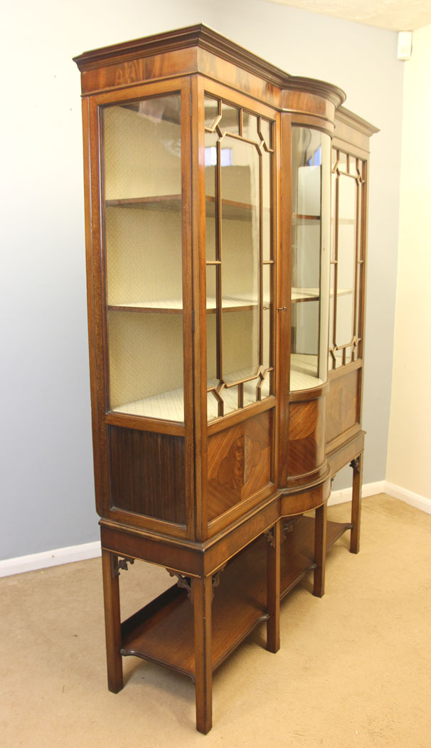 12242r18 Antique Mahogany Edwardian China Display Cabinet,