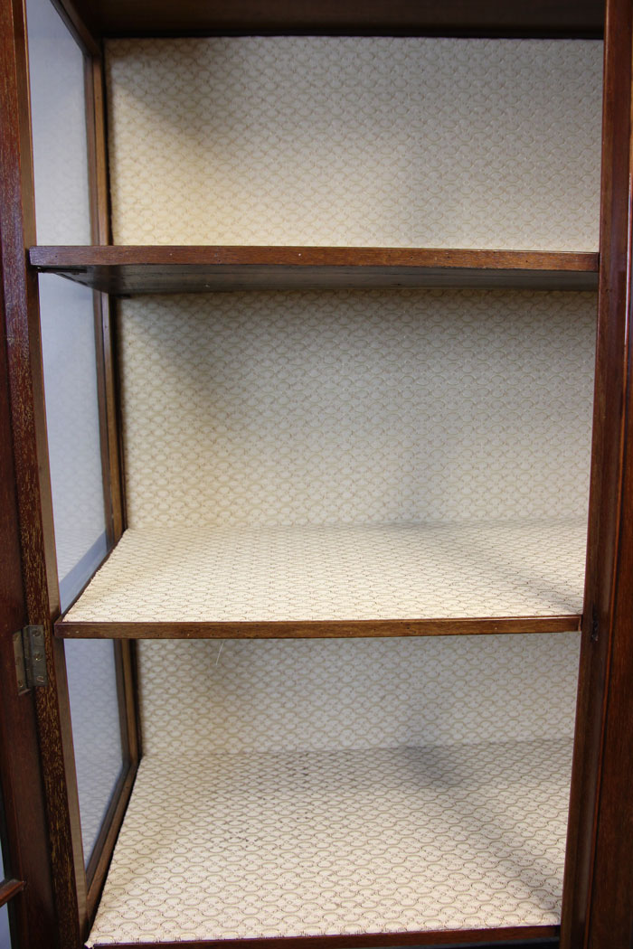 12242r9 Antique Mahogany Edwardian China Display Cabinet,