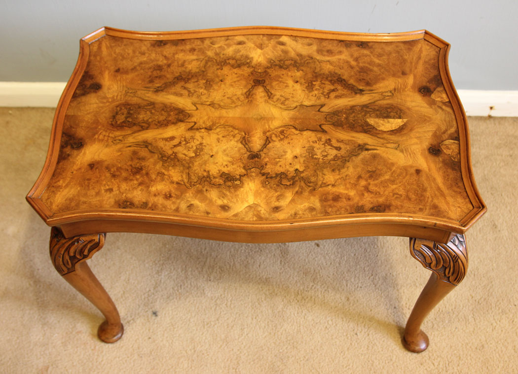 12309r2 Burr Walnut Occasional Coffee Table,