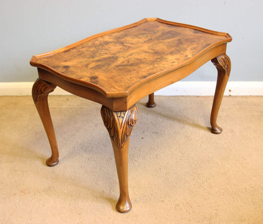 12309r4 Burr Walnut Occasional Coffee Table,