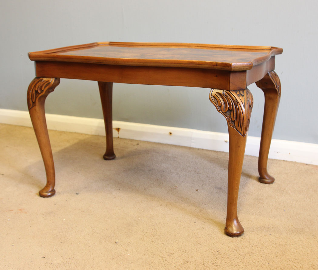 12309r8 Burr Walnut Occasional Coffee Table,