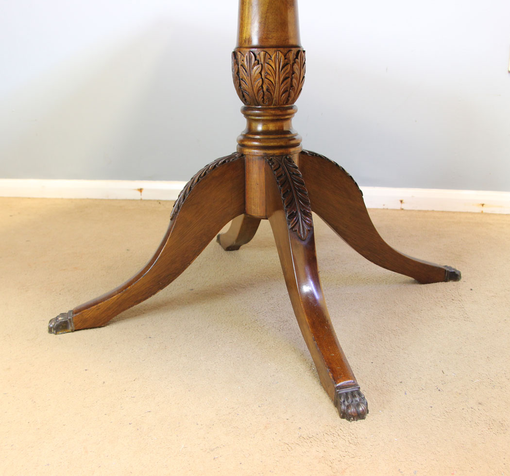 12316r16 Large Georgian Style Walnut Twin Pedestal Extending Dining Table,