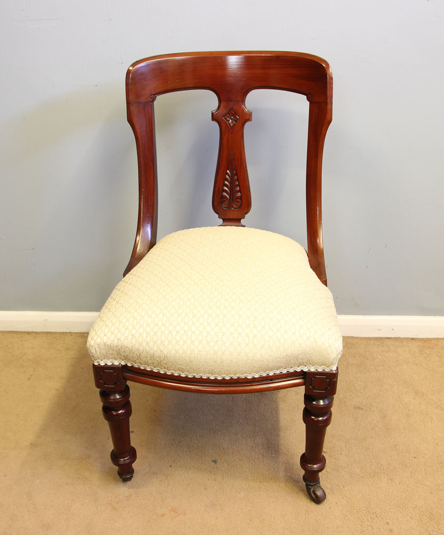 12321r10 Antique Victorian Set of Mahogany Dining Chairs,