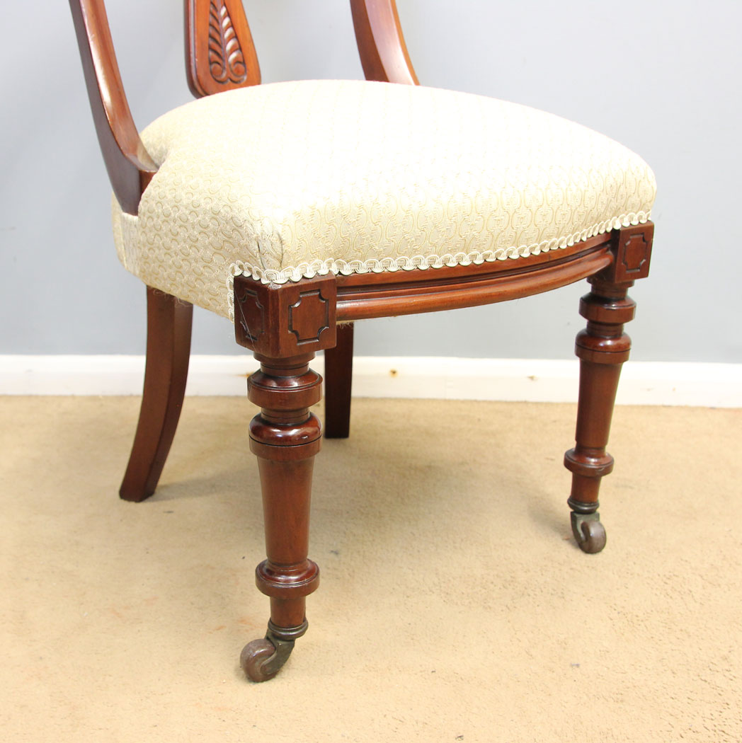 12321r6 Antique Victorian Set of Mahogany Dining Chairs,