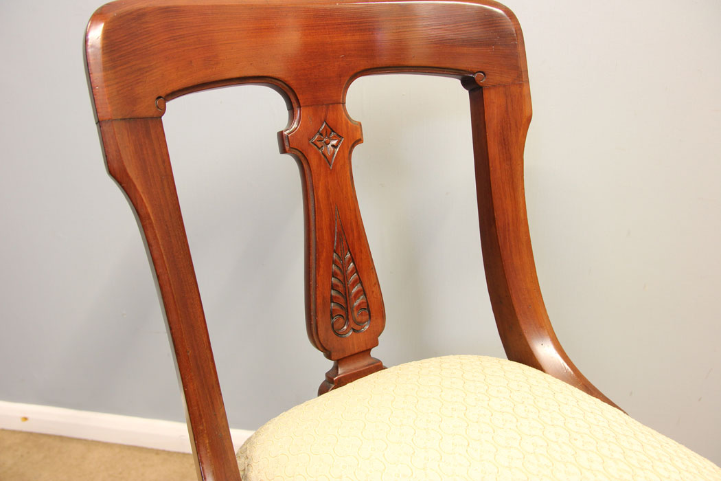 12321r7 Antique Victorian Set of Mahogany Dining Chairs,
