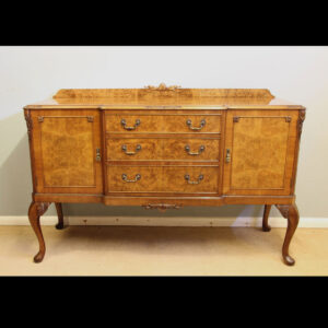 Antique Quality Breakfront Burr Walnut Sideboard