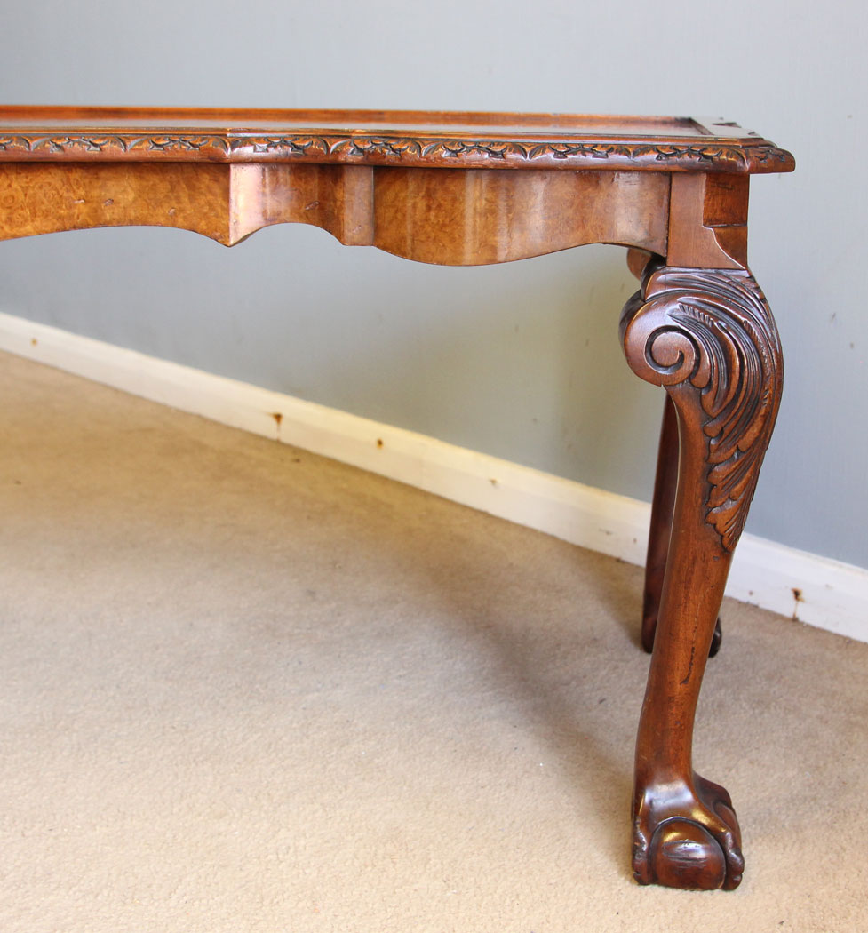 12327r7 Antique Burr Walnut Large Coffee Table,