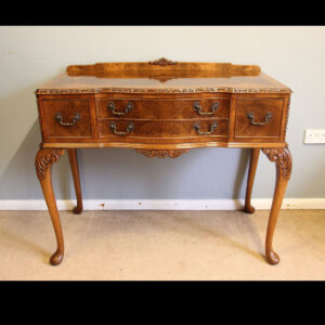 Burr Walnut Antique Console Side Table