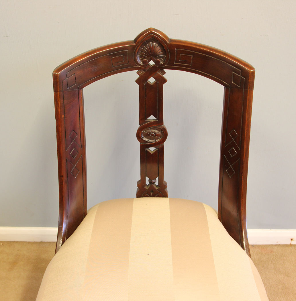 12336r10 Set Six Antique Victorian Mahogany Dining Chairs, Set Six Antique Victorian Mahogany Dining Chairs