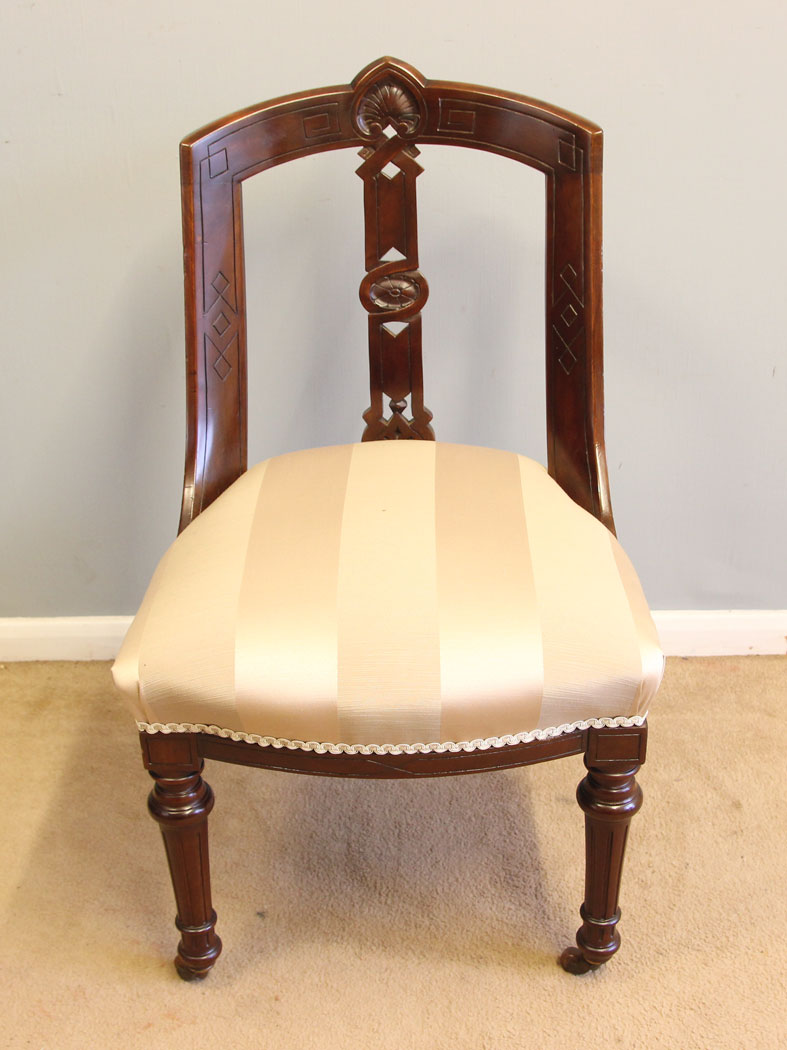 12336r9 Set Six Antique Victorian Mahogany Dining Chairs, Set Six Antique Victorian Mahogany Dining Chairs