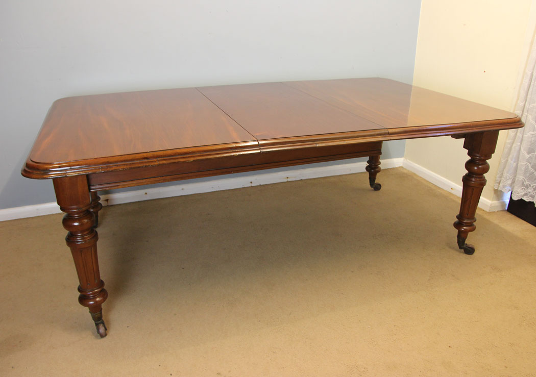 12342r9 Antique Victorian Mahogany Extending Dining Table, Antique Victorian Mahogany Extending Dining Table