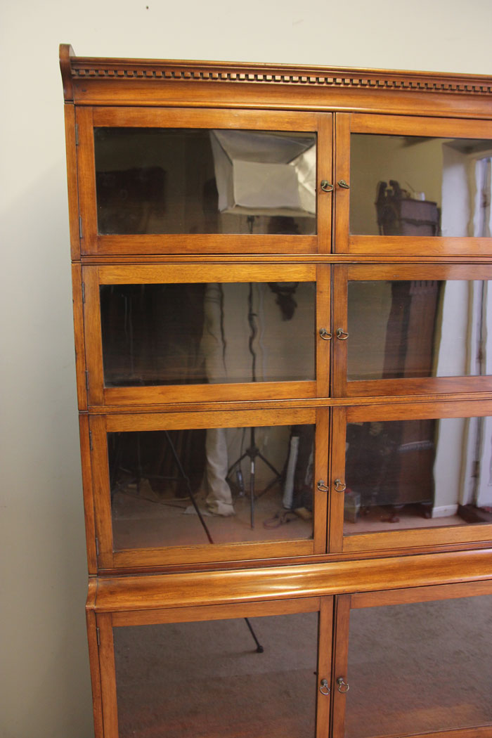 12346r12 Antique Mahogany Globe Wernicke Style Stacking Library Cupboard Bookcase, Antique Mahogany Globe Wernicke Style Stacking Library Cupboard Bookcase.