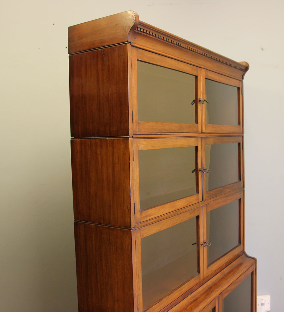 12346r3 Antique Mahogany Globe Wernicke Style Stacking Library Cupboard Bookcase, Antique Mahogany Globe Wernicke Style Stacking Library Cupboard Bookcase.