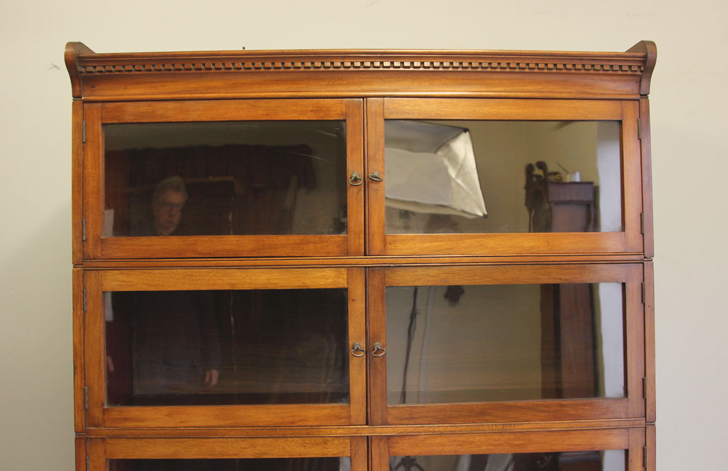 12346r5 Antique Mahogany Globe Wernicke Style Stacking Library Cupboard Bookcase, Antique Mahogany Globe Wernicke Style Stacking Library Cupboard Bookcase.