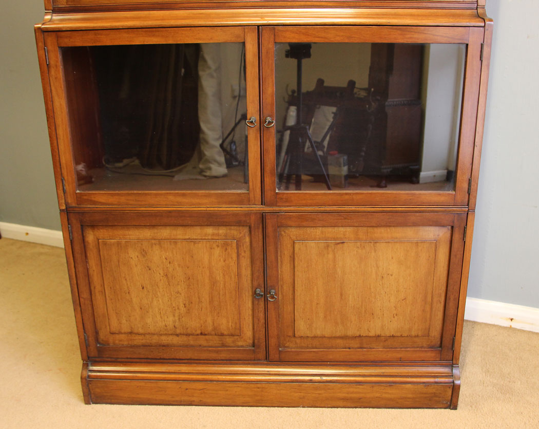 12346r6 Antique Mahogany Globe Wernicke Style Stacking Library Cupboard Bookcase, Antique Mahogany Globe Wernicke Style Stacking Library Cupboard Bookcase.