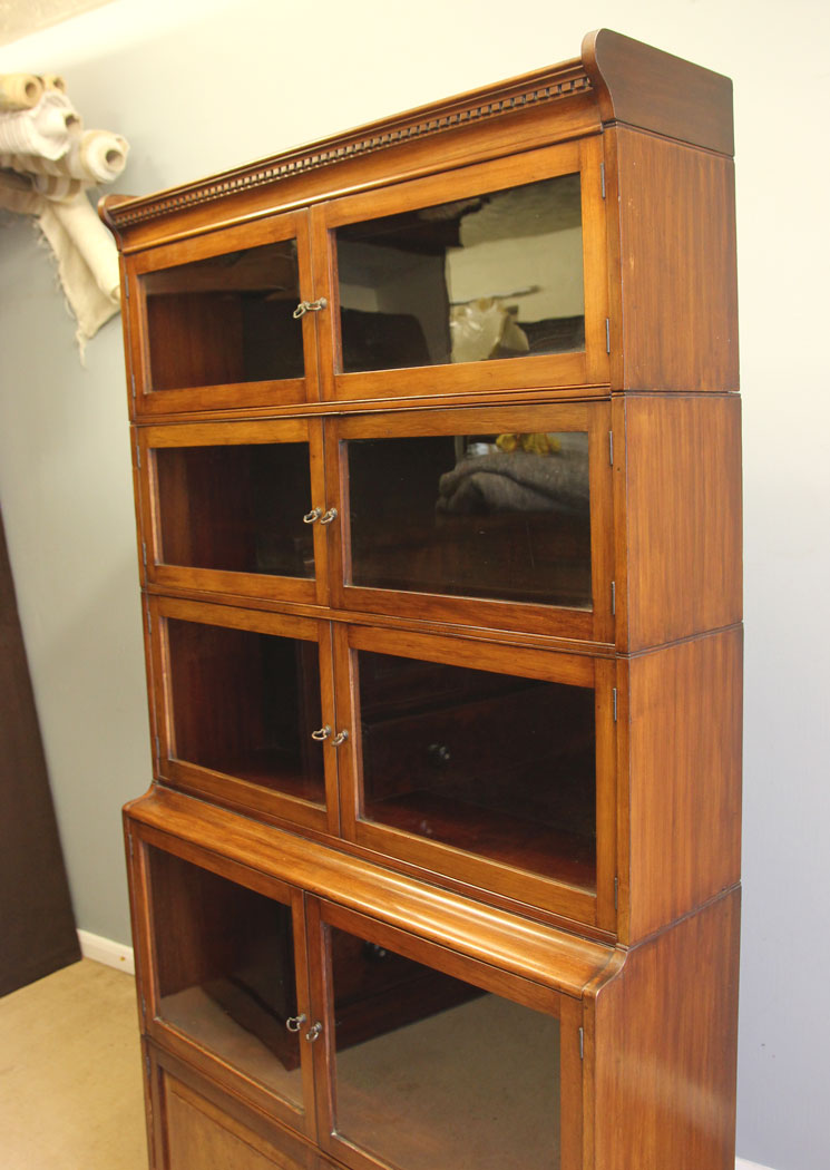 12346r8 Antique Mahogany Globe Wernicke Style Stacking Library Cupboard Bookcase, Antique Mahogany Globe Wernicke Style Stacking Library Cupboard Bookcase.