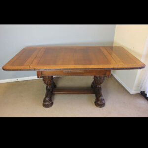 Antique Oak Refectory Draw Leaf Extending Dining Table