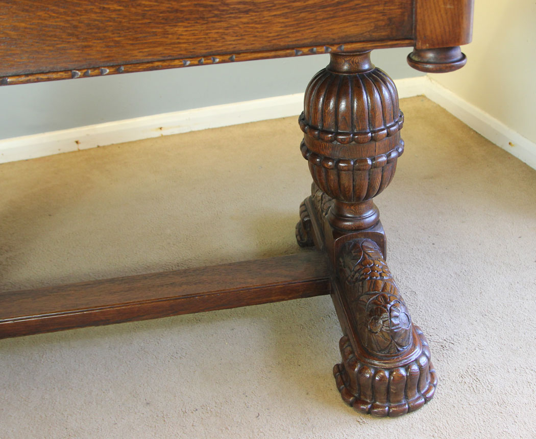 12347r12 Antique Oak Refectory Draw Leaf Extending Dining Table, Antique Oak Refectory Draw Leaf Extending Dining Table