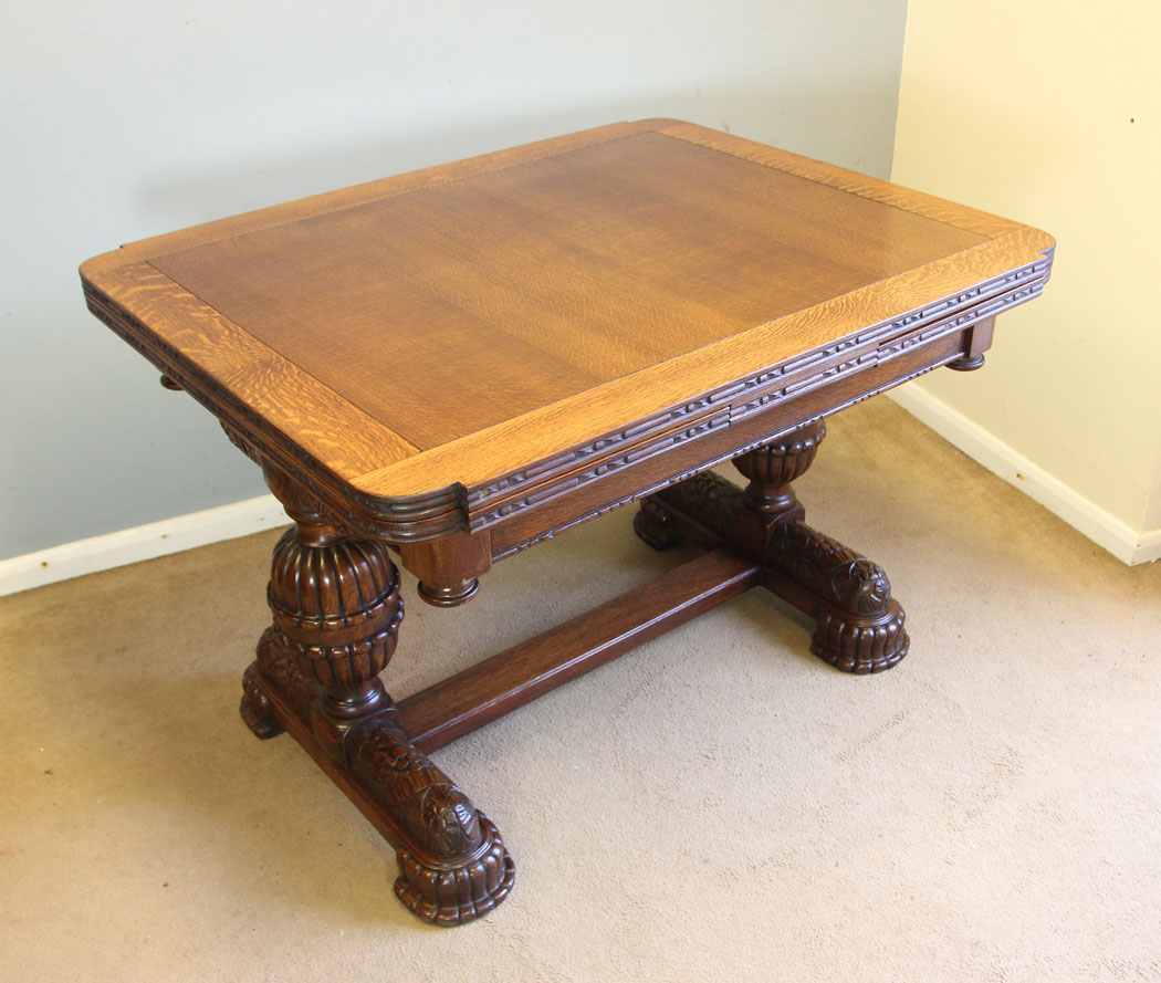 12347r2 Antique Oak Refectory Draw Leaf Extending Dining Table, Antique Oak Refectory Draw Leaf Extending Dining Table