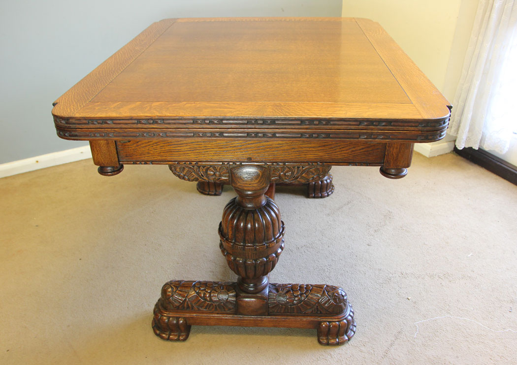 12347r3 Antique Oak Refectory Draw Leaf Extending Dining Table, Antique Oak Refectory Draw Leaf Extending Dining Table