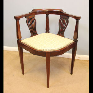 Antique Edwardian Mahogany Corner Chair
