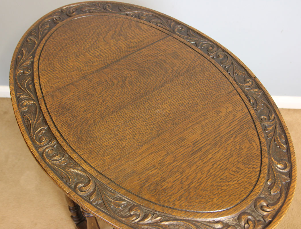 12366r12 Antique Oak Small Occasional Gateleg Table, Antique Oak Small Drop Leaf Occasional Gateleg Side Table