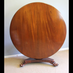 Antique Victorian Breakfast Mahogany Round Dining Table