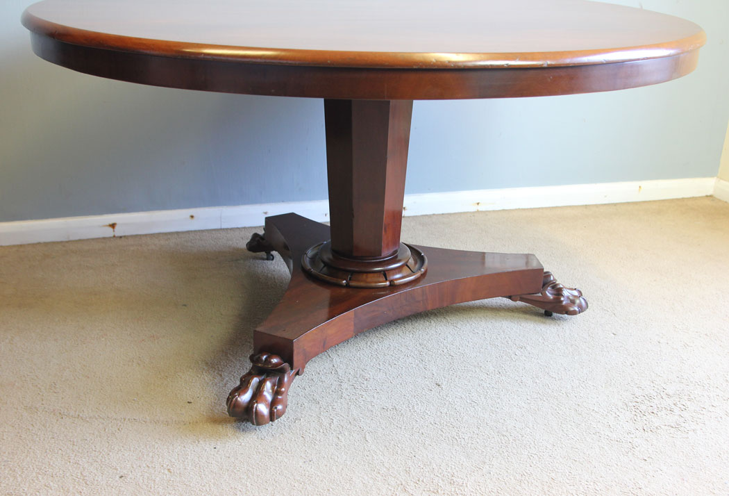 12368r8 Antique Victorian Mahogany Round Dining Table, Antique Victorian Breakfast Mahogany Round Dining Table