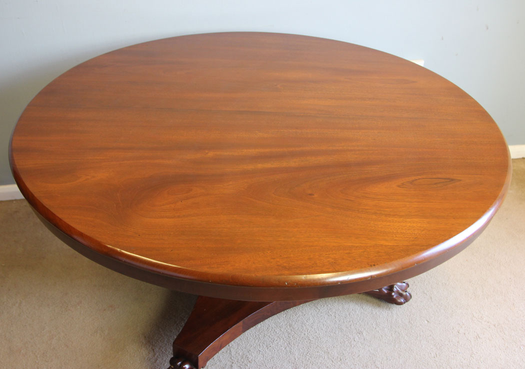 12368r9 Antique Victorian Mahogany Round Dining Table, Antique Victorian Breakfast Mahogany Round Dining Table