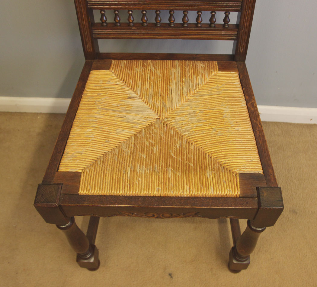 12369r11 Antique Set of Six Carved Oak Dining Chairs, Antique Set of Six Carved Oak Dining Chairs