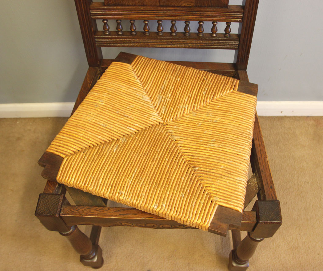 12369r12 Antique Set of Six Carved Oak Dining Chairs, Antique Set of Six Carved Oak Dining Chairs
