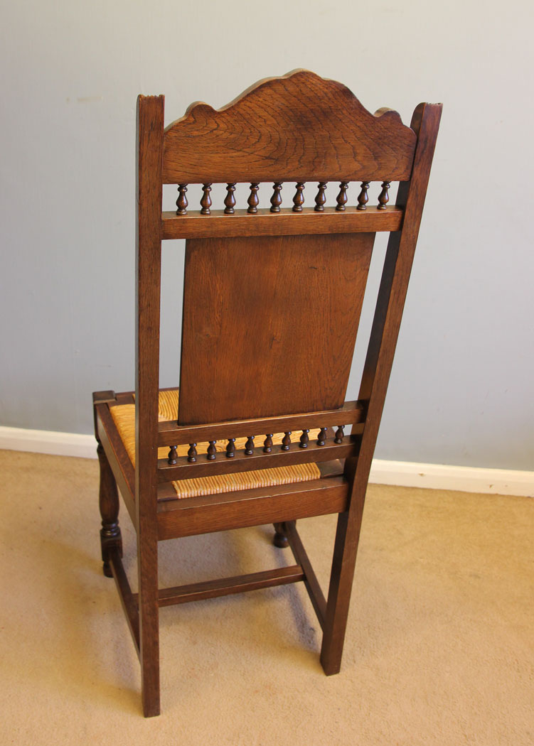 12369r7 Antique Set of Six Carved Oak Dining Chairs, Antique Set of Six Carved Oak Dining Chairs