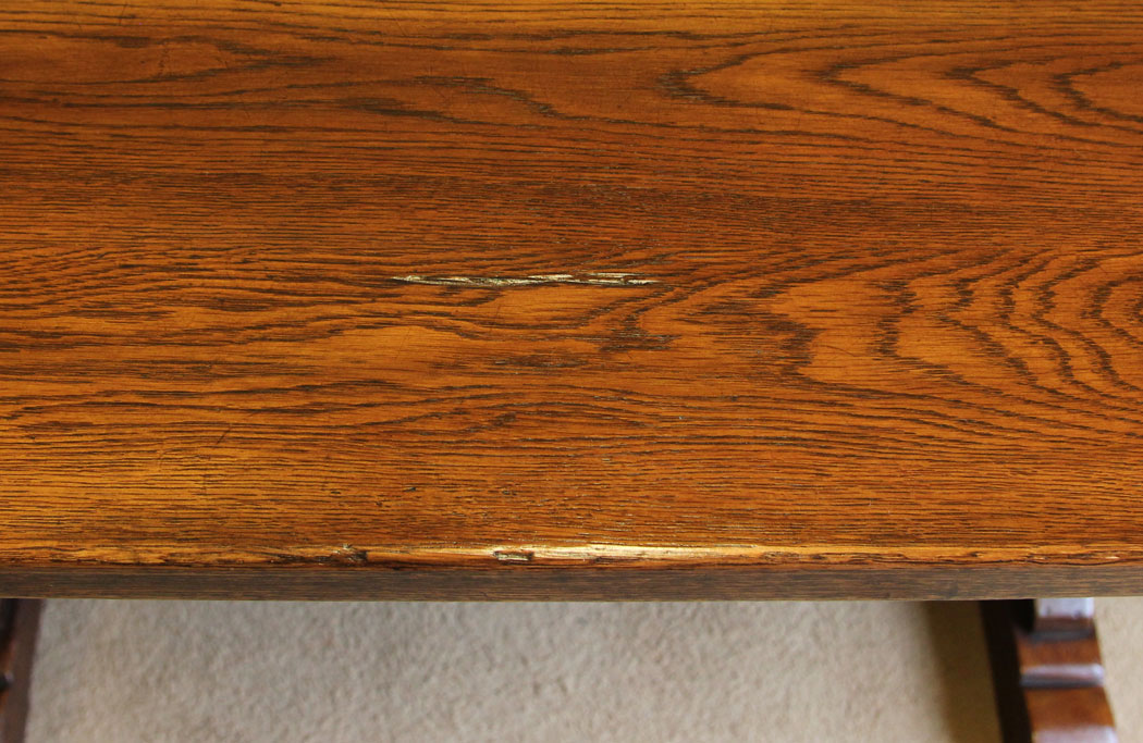 12375r10 Antique Oak Refectory Table, Antique Oak Refectory Dining Table