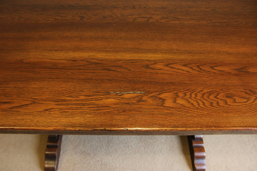 12375r6 Antique Oak Refectory Table, Antique Oak Refectory Dining Table