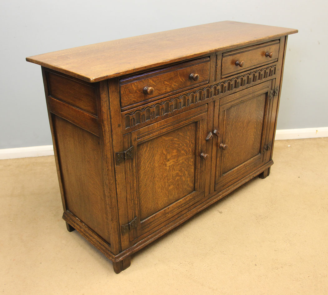 12381r2 Antique Oak Sideboard Dresser Base, Antique Oak Sideboard Dresser Base